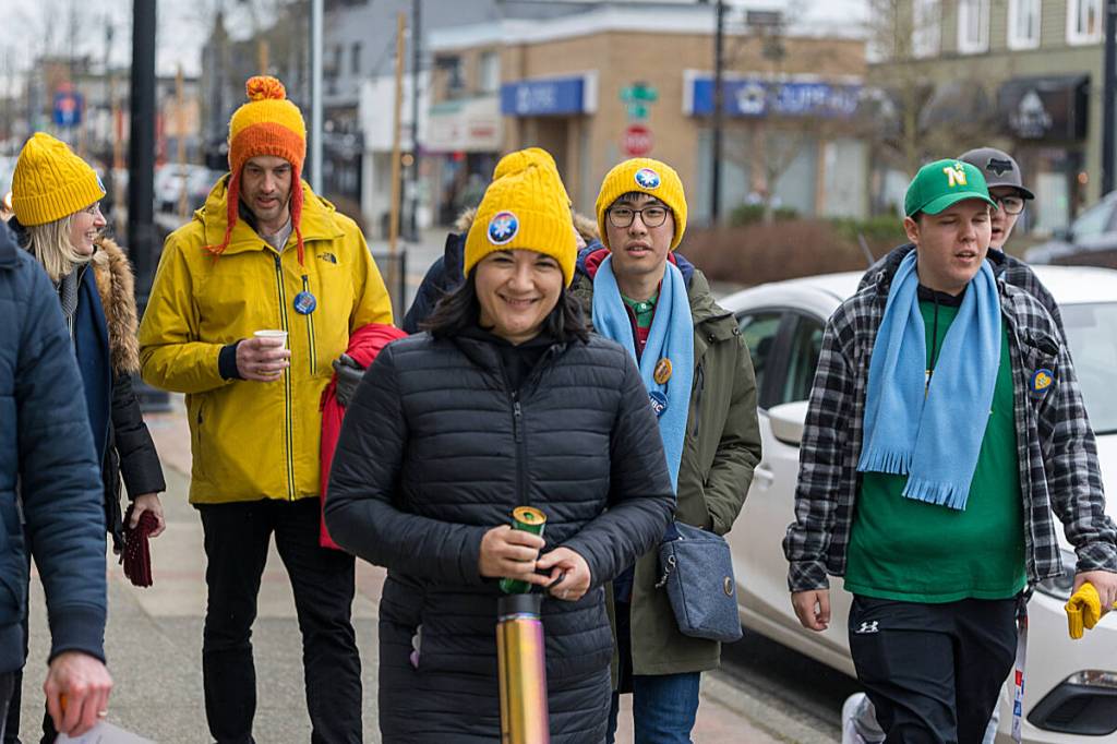 Participants in a previous Coldest Night of the Year event walk through Cloverdale. This year&rsquo;s event is set for Feb. 28. (Photo: Jason Sveinson)