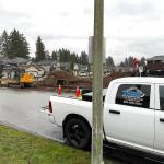 Work crews at former Surrey Pet Cemetery site on Tuesday, March 3, 2026. (Tom Zillich/Surrey Now-Leader photo)